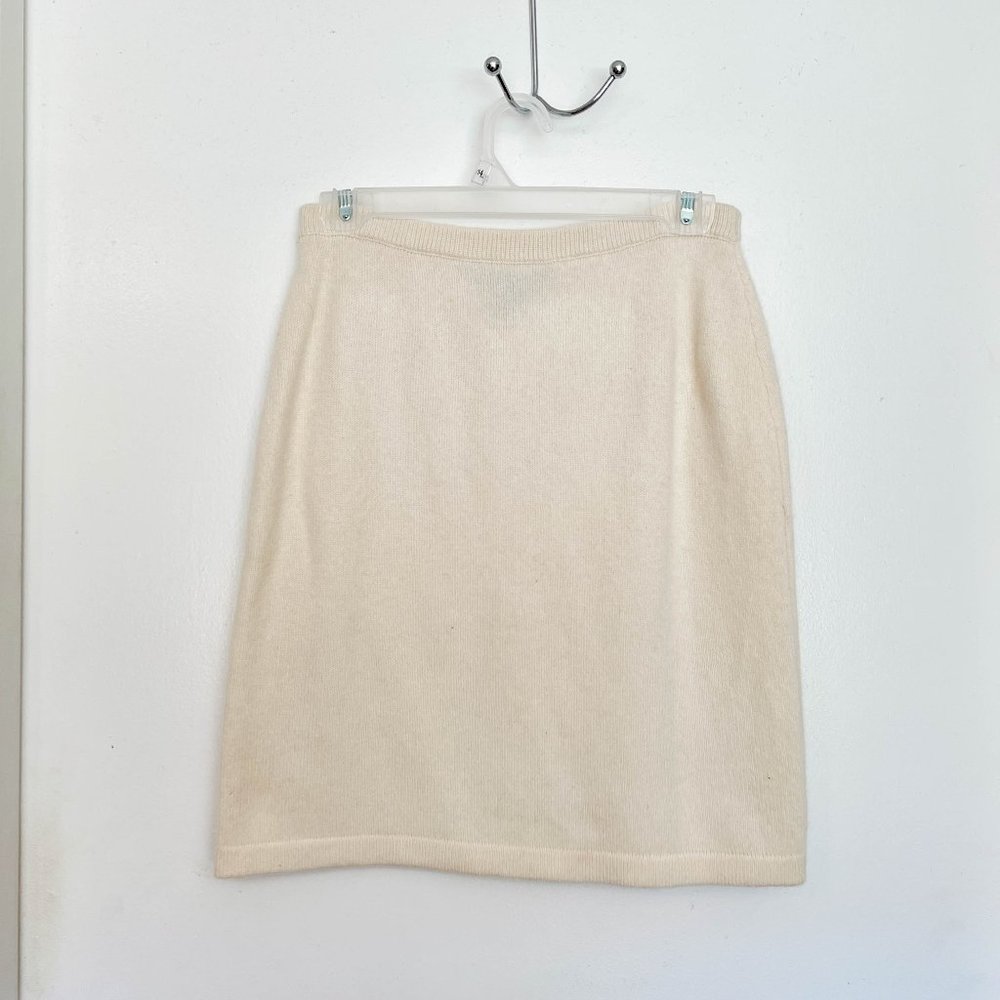 Ralph Lauren Purple Label Cashmere Skirt Small Ivory